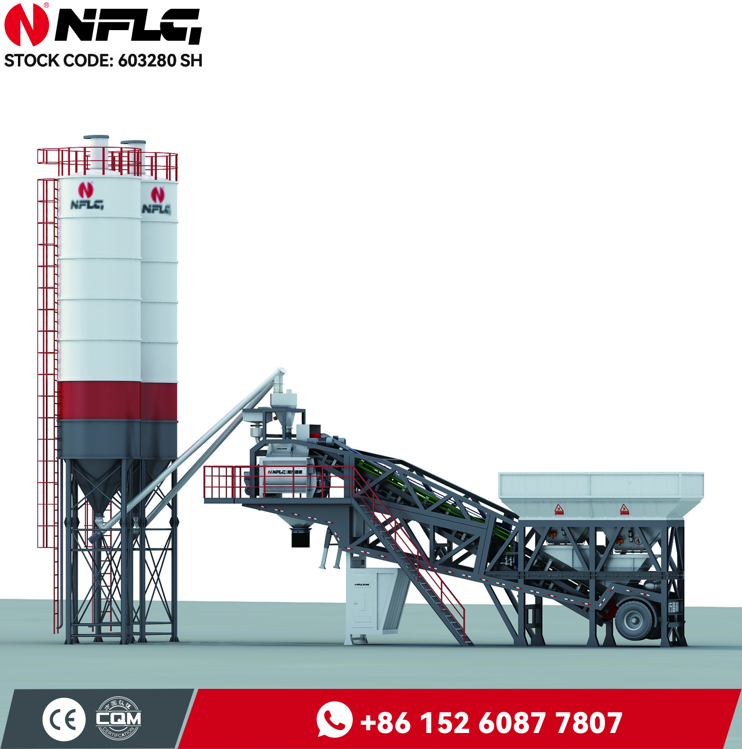 Mobile Type Small 150M3/H Precast Concrete Batch Plant For Sale