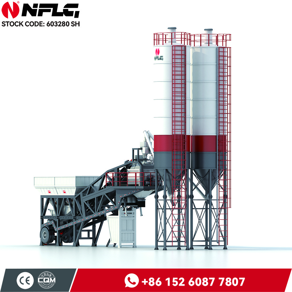 Mobile Type Small 150M3/H Precast Concrete Batch Plant For Sale