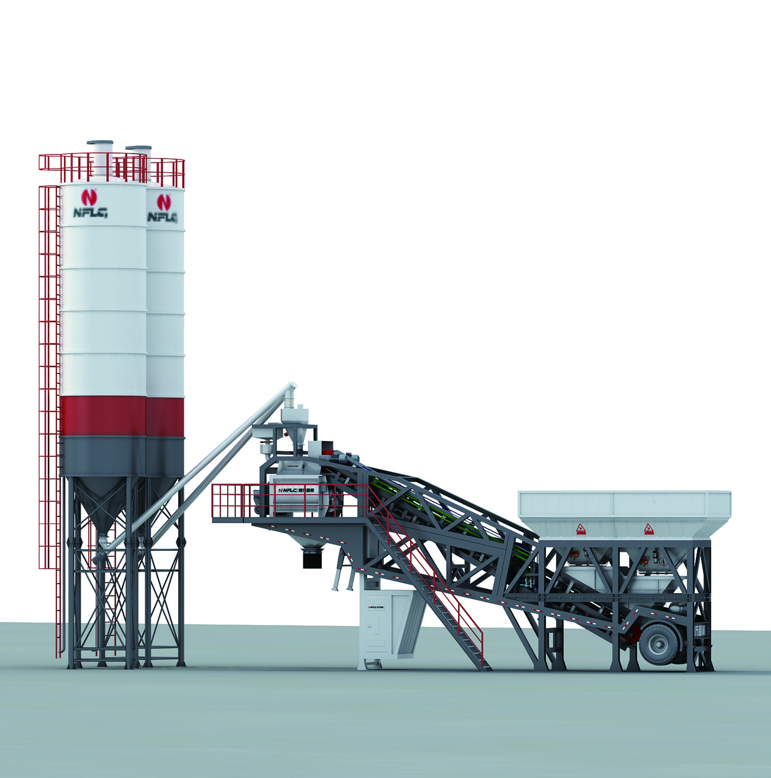 YHZS60 60M3/H Mobile Concrete Batching Plant