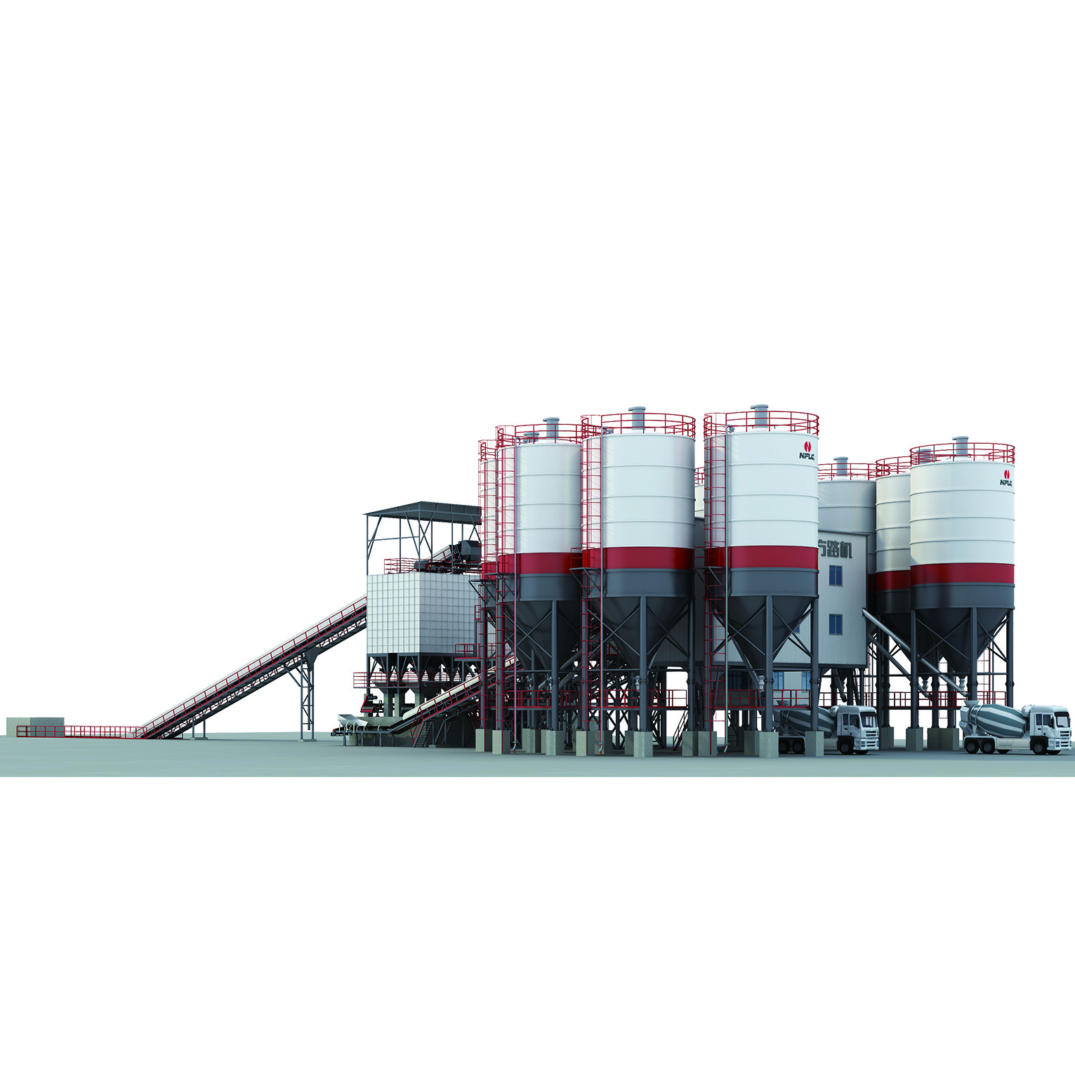 New Enviroment-Friendly HZS100 ready mixed concrete batching plant for great sale