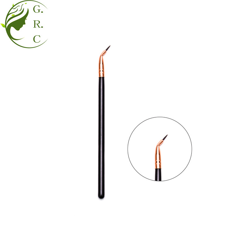 Pinceau De Maquillage Wholesale Beauty Cosmetics Kabuki Eye Liner Makeup Brushes Luxury Small Gel Pro Bent Angled Eyeliner Brush