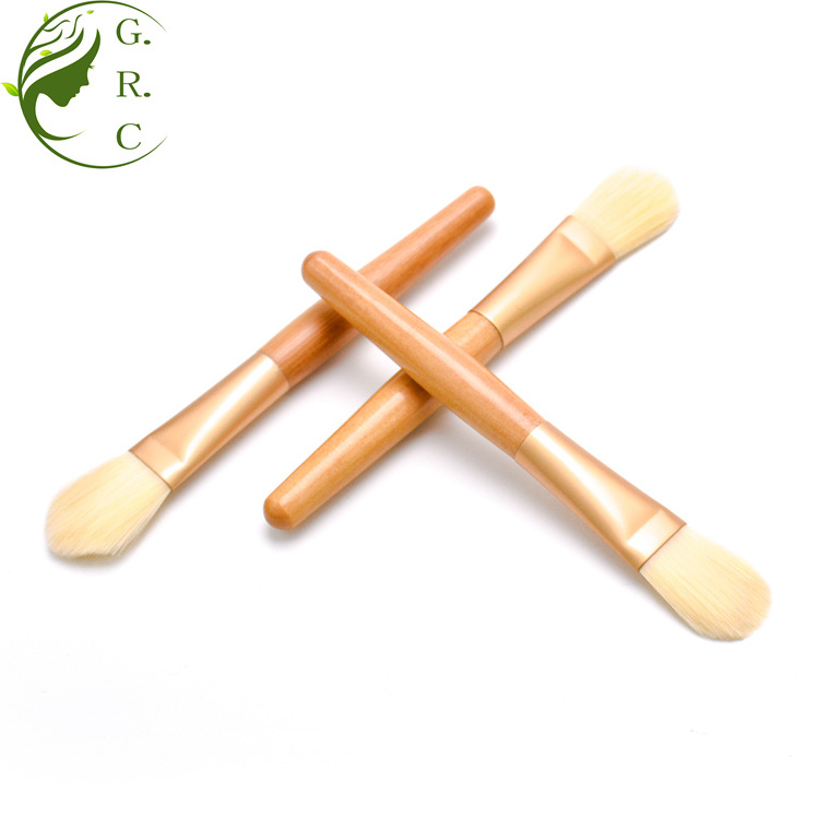 Oem Own Logo Luxury Portable Bamboo Single Vegan Face Liquid Foundation Brushes Private Label New Cream Makeup Brush Foundation