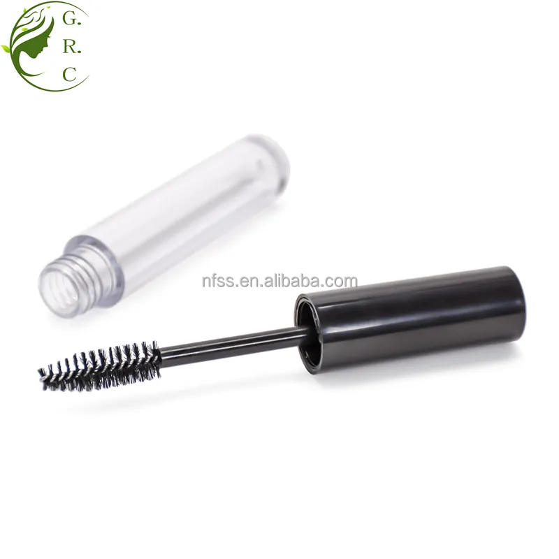 Customized Black Blue Eyebrow Gel Container Tubes Custom Logo Clear Round 10Ml Empty Eyelash Mascara Tube With Lash Brush Wand