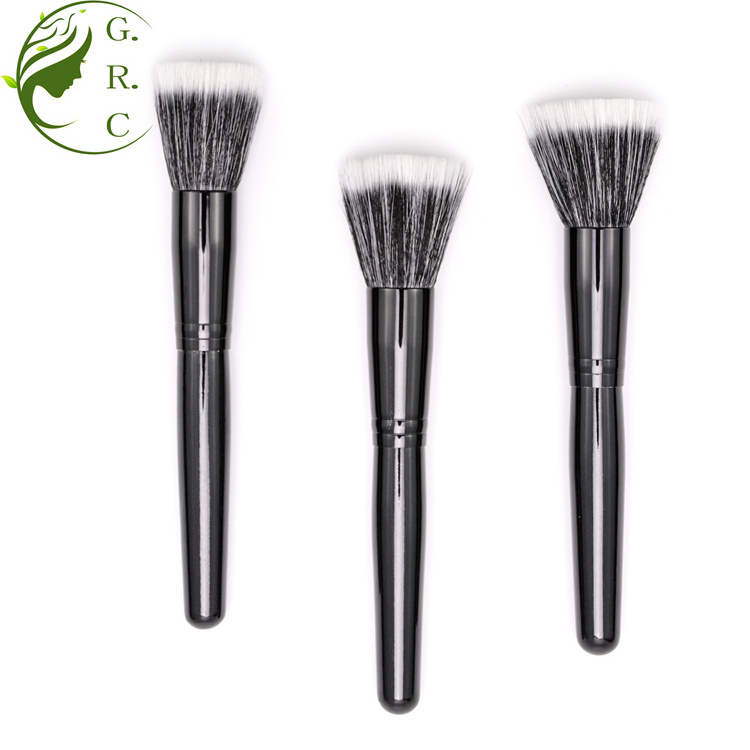 Big dispensing refillable loose container with makeup body powder brush