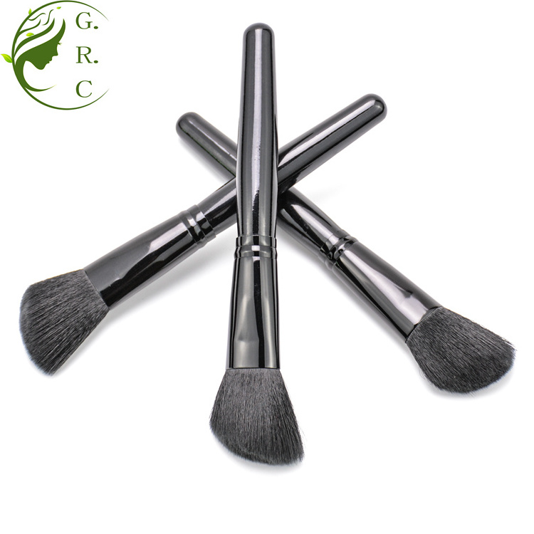 Cheap Best Synthetic Hair Single Big  Flat Angled Cosmetic Kabuki Make up Brushes Make Up Powder Blush Contour Brush