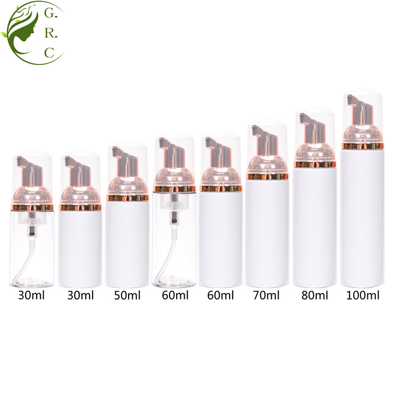 GRC Pump Shower Gel Beauty Cream Hair Conditioner Round PET Plastic Cosmetic Lotion Spray Foam Shampoo Bottle