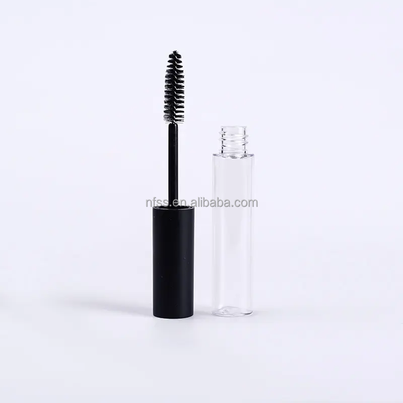 Customized Black Blue Eyebrow Gel Container Tubes Custom Logo Clear Round 10Ml Empty Eyelash Mascara Tube With Lash Brush Wand