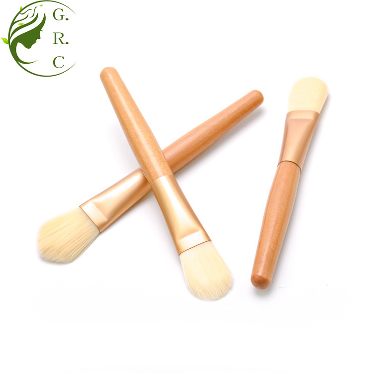 Oem Own Logo Luxury Portable Bamboo Single Vegan Face Liquid Foundation Brushes Private Label New Cream Makeup Brush Foundation