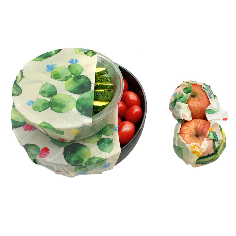 In Stock BSCI Factory Kitchen Food Bag Organic Cotton Reusable Soy Vegan Beeswaxs Wrap Roll