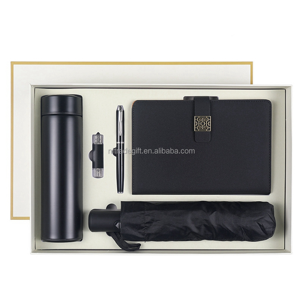 Customized Pen USB flash drive Thermos Rechargeable diary Enterprise Company Business Notebook Gift Set