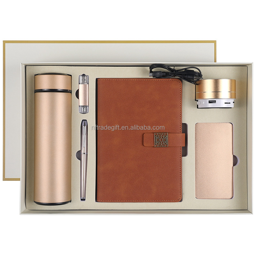 Customized Pen USB flash drive Thermos Rechargeable diary Enterprise Company Business Notebook Gift Set