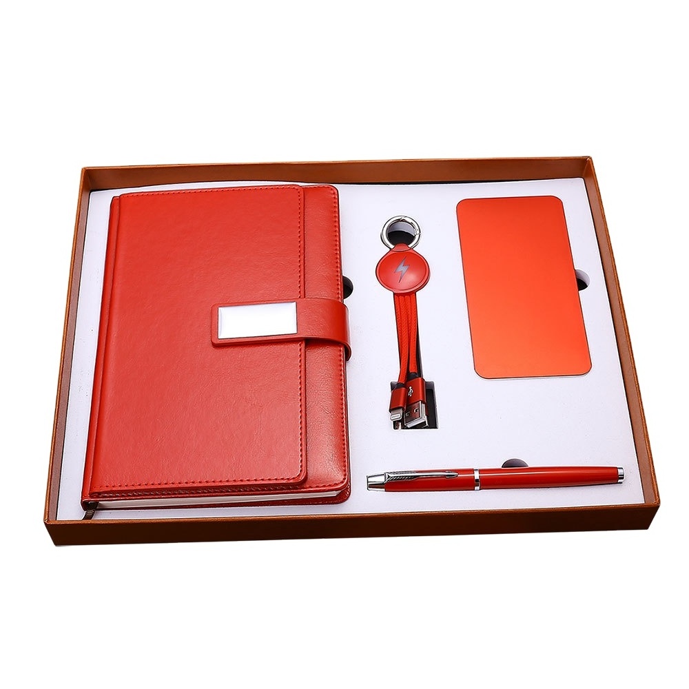 Customized umbrella pen usb flash drive thermos diary notebook gift set