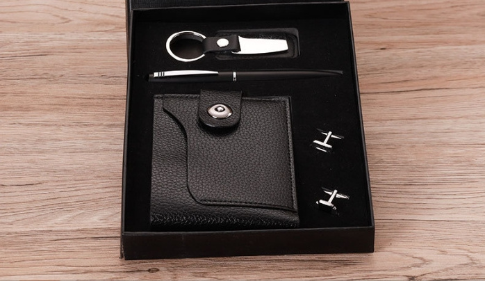 custom logo Company School Business Activity keychain pen Gift Set