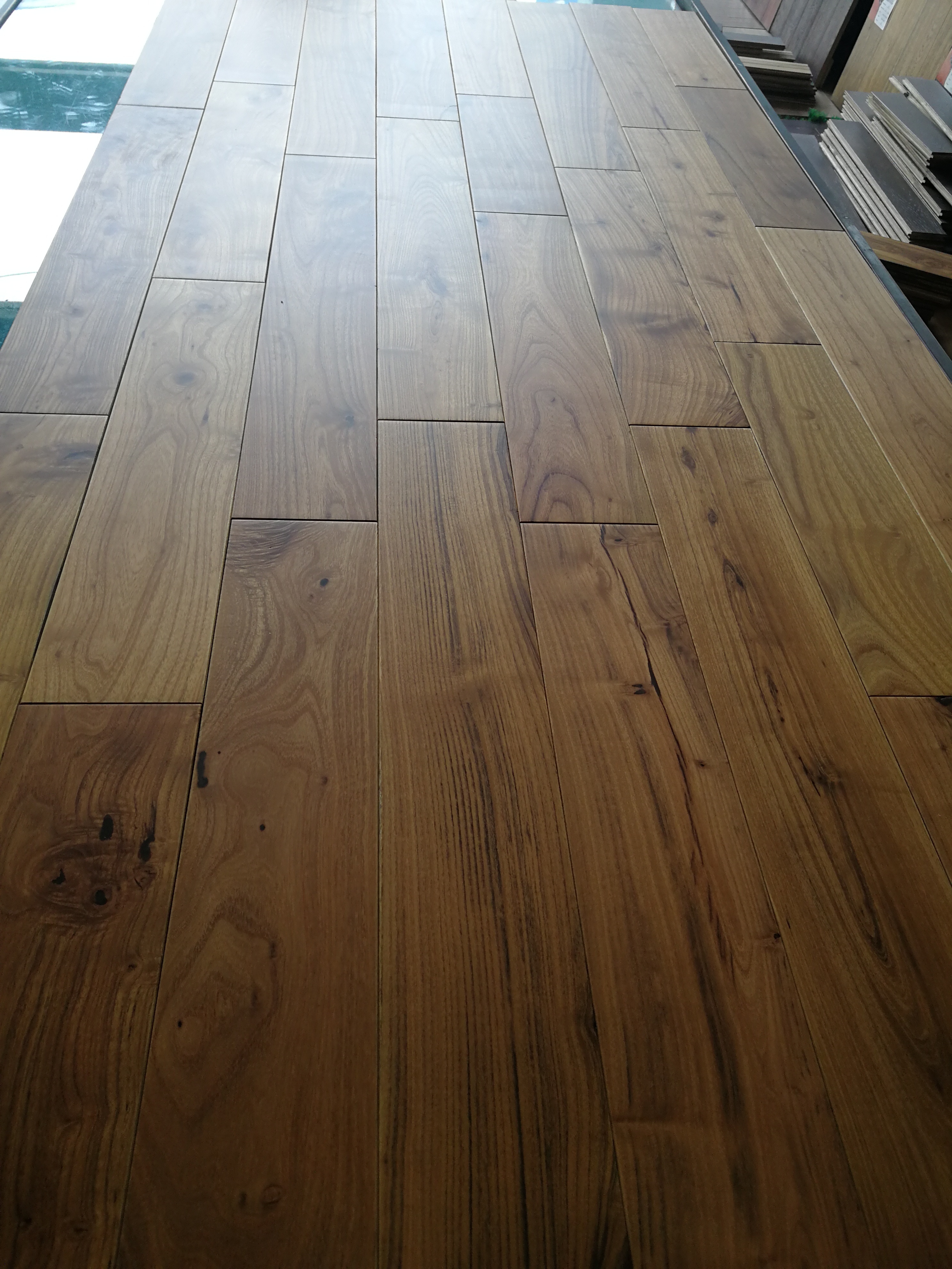 Solid Golden Teak Wood Floor  Indoor Usage Oil Brushed Finish