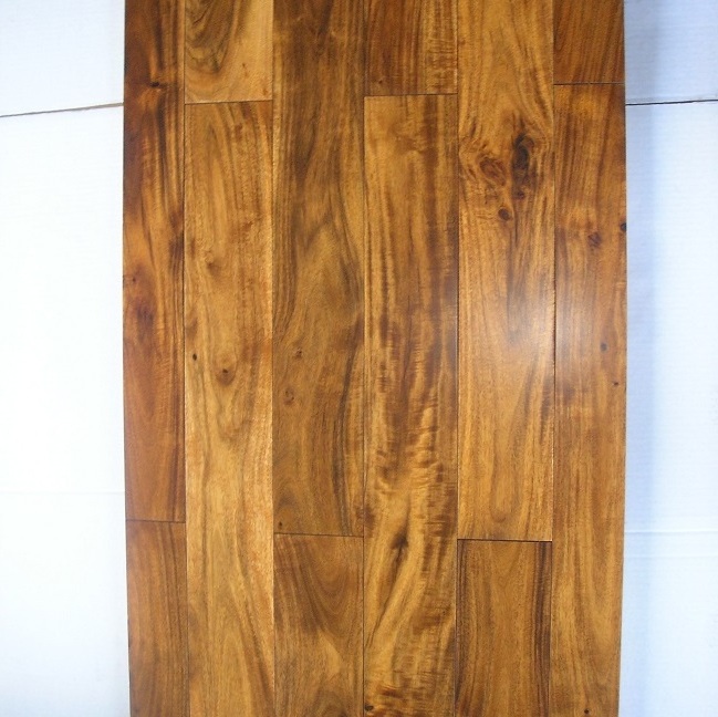 Walnut Color Natural  Stained Small Leaf Acacia   Solid  Hardwood Flooring