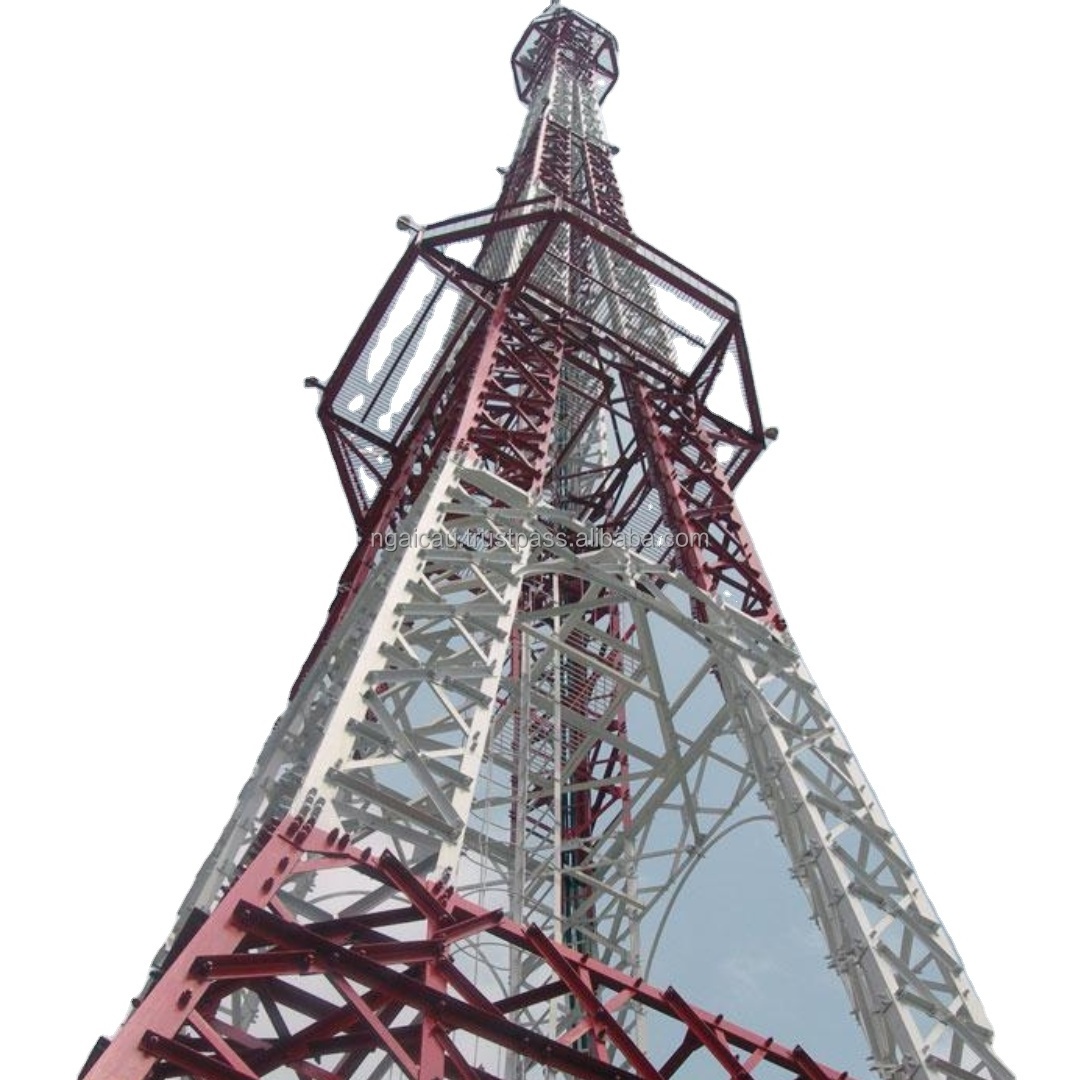 Galvanized Steel Telecommunication Tower Built To Customer's Specifications And Accordance With Hard Standards Steel Structure