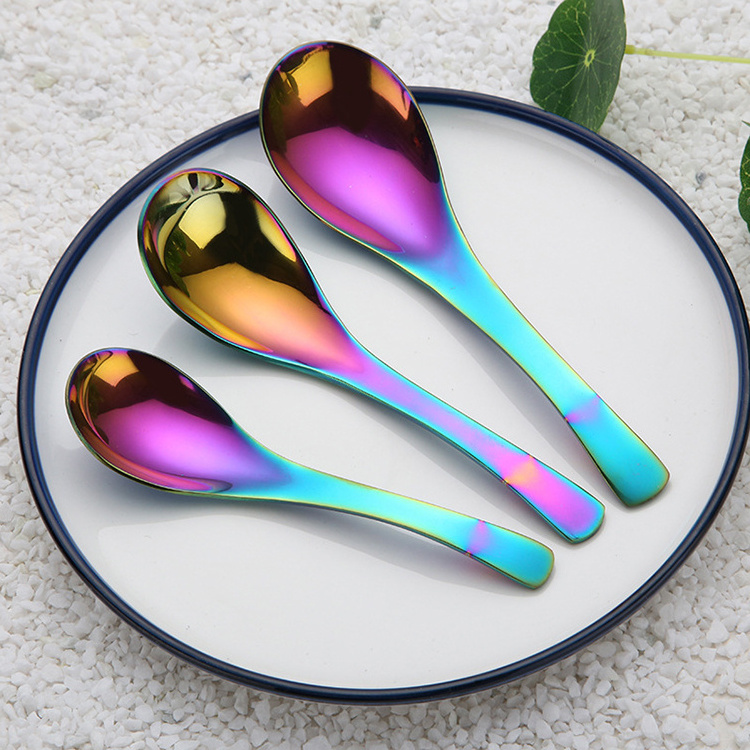 304 Stainless Steel Soup Spoon Chinese Big Round Spoon For Soup