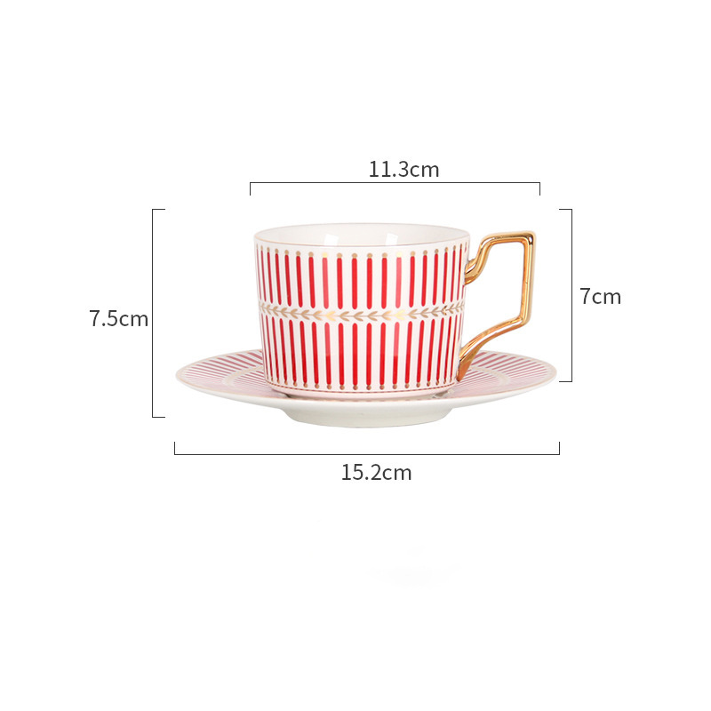 Bone China Cup Saucer Set Nordic Style Coffee Cup Afternoon Tea Cup