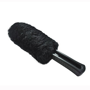 Wheel Brush Woolies 100% Lambswool Brushes for Car Rims with Rubber Grip