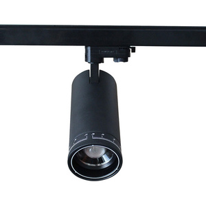 ceiling adjustable spot zoomable narrow beam 15 to 60 degree dimmable 35W 30W COB LED track light