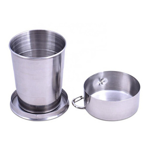 Stainless Steel Foldable Water Wine Cup Shot Glass Collapsible Cup