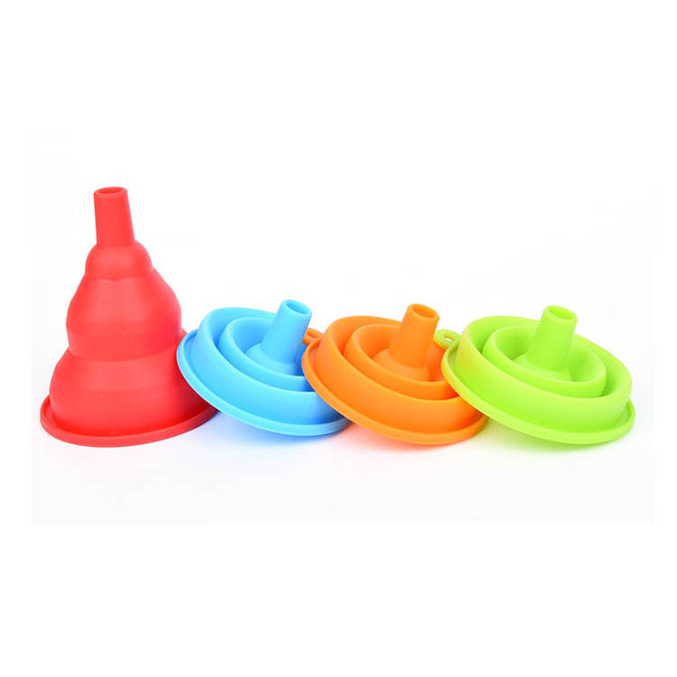 YONGLI Portable Folding Telescopic Silicone Funnel Household Long Funnel Mini Silicone Collapsable Funnel