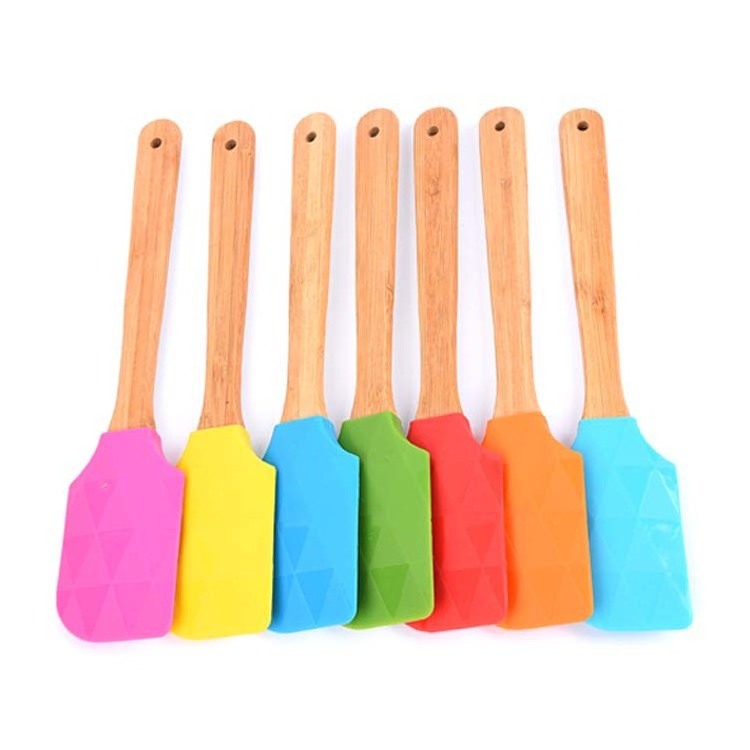 Yongli Silicone Spatula Wooden Handle Non-Stick Kitchen Utensils for Baking and Cooking, Heat Resistant Silicone Scraper