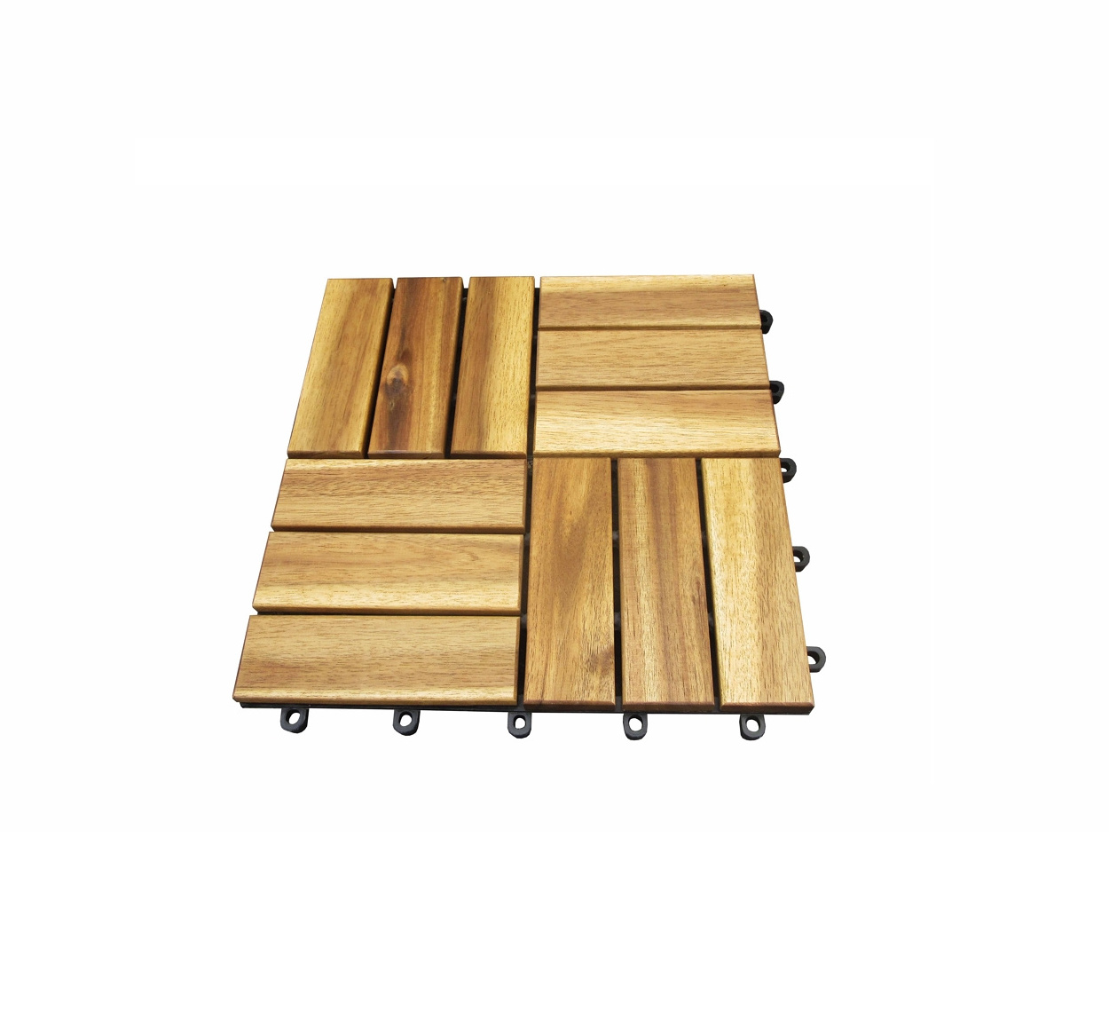 Factory Price Interlock Engineered Flooring Beautiful Parquet Design For Exterior Balcony/Terrace/Poolside Wood Deck Tiles