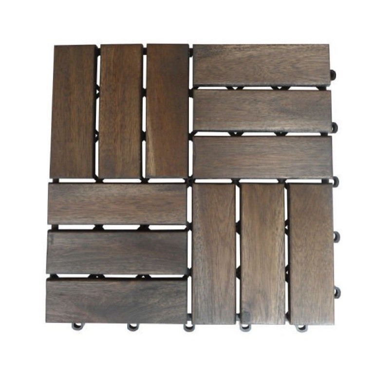 Wood grid wood flooring interlocking deck tile outdoor eco-friendly Add Warmth and Charm with Wooden Tiles Floor