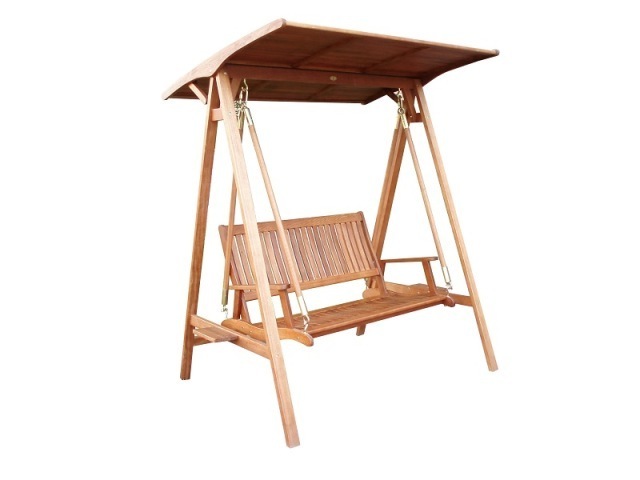 Factory Wholesale Patio Swings Hanging Chair 2 Person Outdoor Garden Wooden Swing Chair For Sale