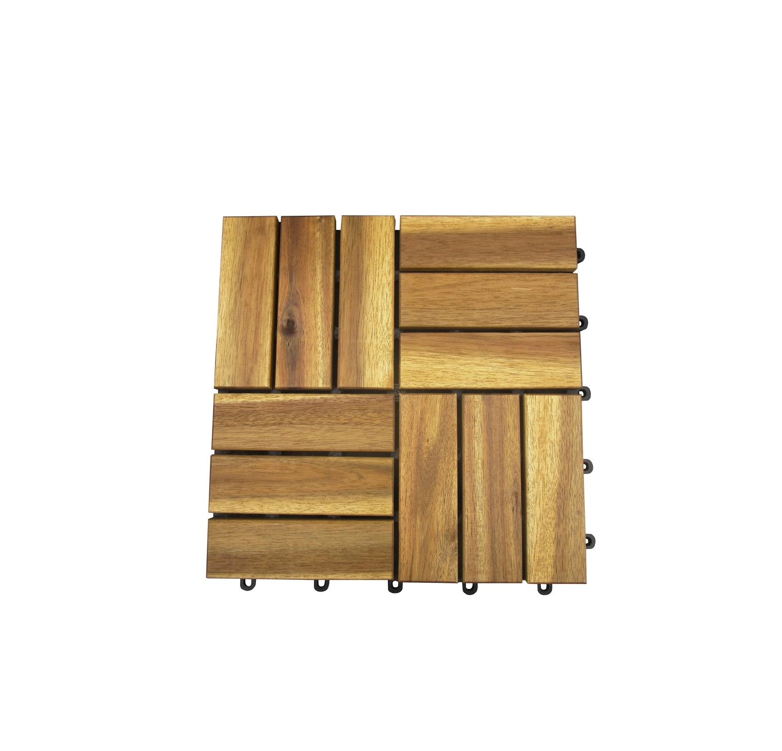 Factory Price Interlock Engineered Flooring Beautiful Parquet Design For Exterior Balcony/Terrace/Poolside Wood Deck Tiles