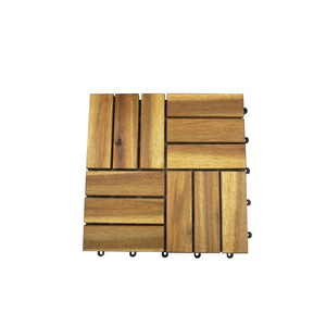 Factory Price Interlock Engineered Flooring Beautiful Parquet Design For Exterior Balcony/Terrace/Poolside Wood Deck Tiles