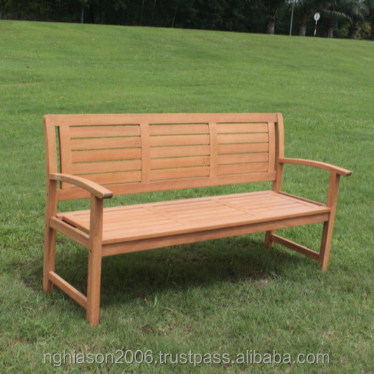 3 SEATER BENCH Wholesale Nordic Cast Iron Benches Modern Park Wooden Bench Seating Furniture Metal Outdoor Patio