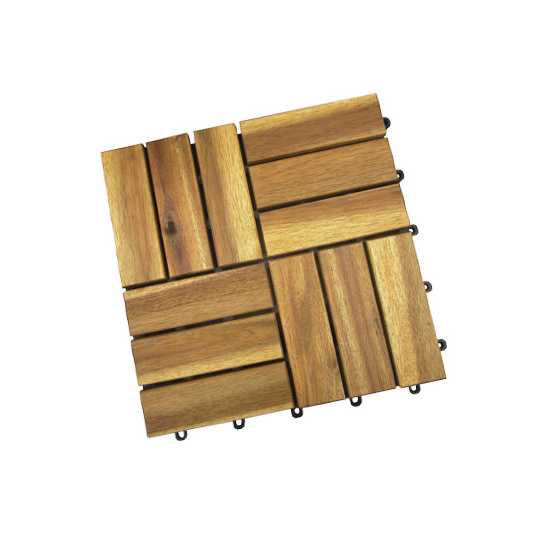 Factory Price Interlock Engineered Flooring Beautiful Parquet Design For Exterior Balcony/Terrace/Poolside Wood Deck Tiles