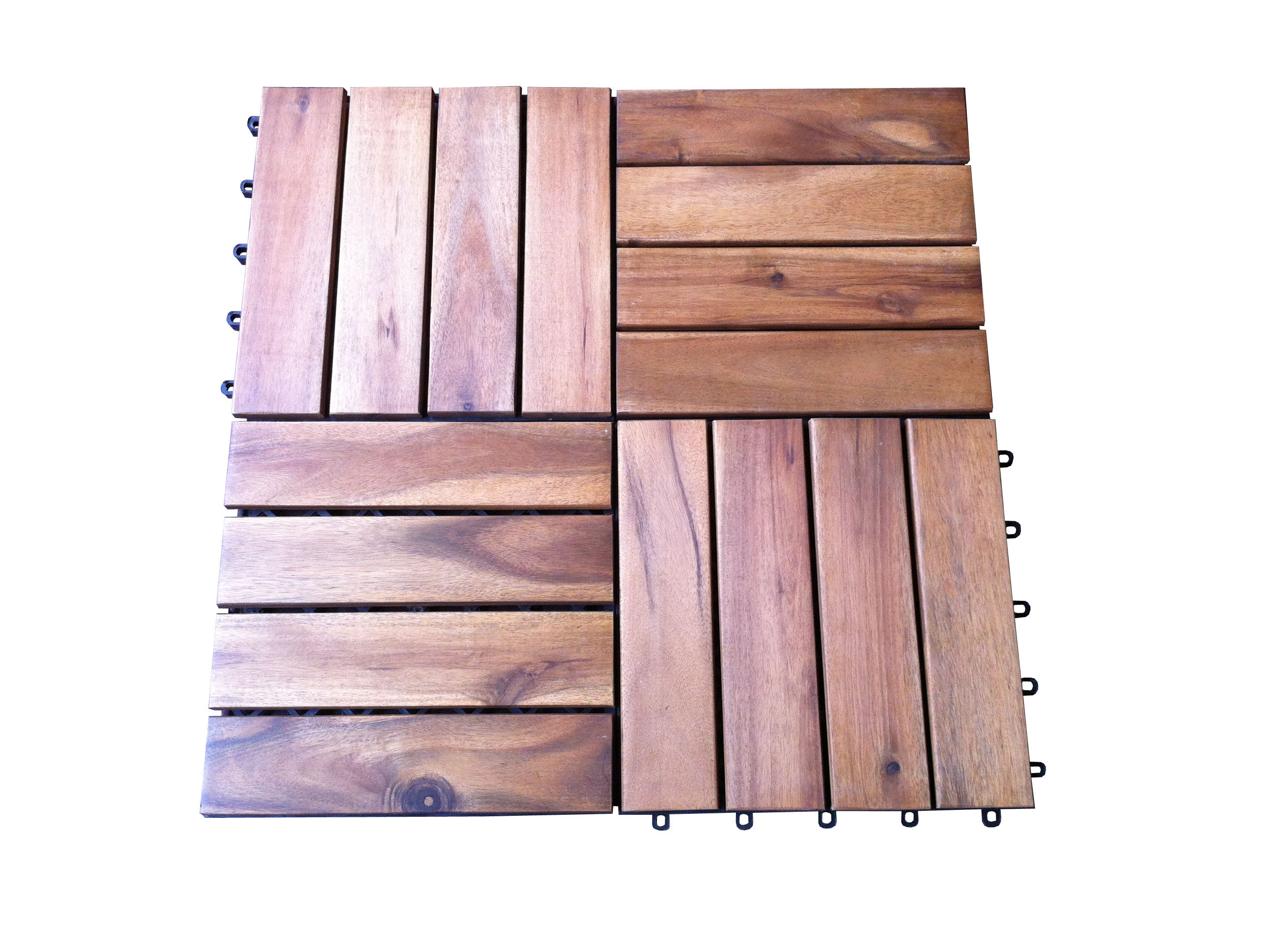 Interlock Engineered Flooring  Garden Wood Decking Outdoor 12 slats used to decorate the balcony or garden