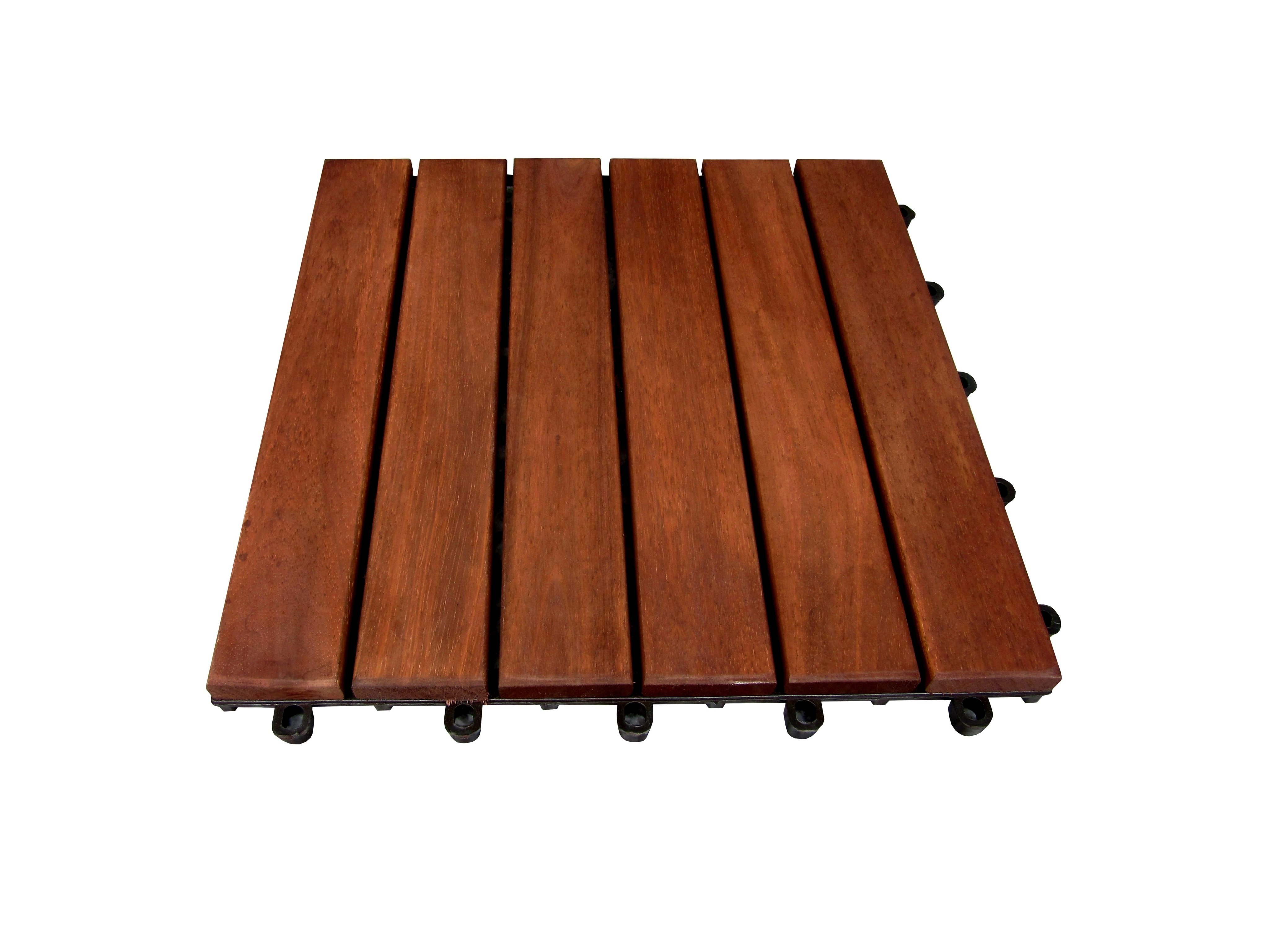 Wholesale High Quality Acacia Wood Deck Tiles Anti-Slip Interlocking Hardwood Floor for Outdoor Use 6 Slats for Sale Vietnam