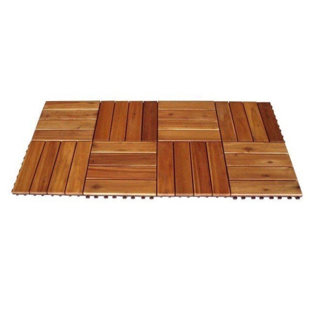 High quality exterior Floor Decking Wooden Deck Floor Tiles 4 Slats for Terrace and Parquet Flooring garden deck tiles