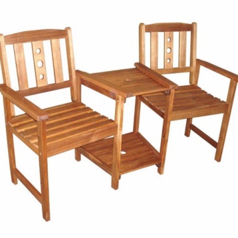 Outdoor Furniture Customized Wooden Bench Waterproof Modern Garden Seats from Nghia Son Company