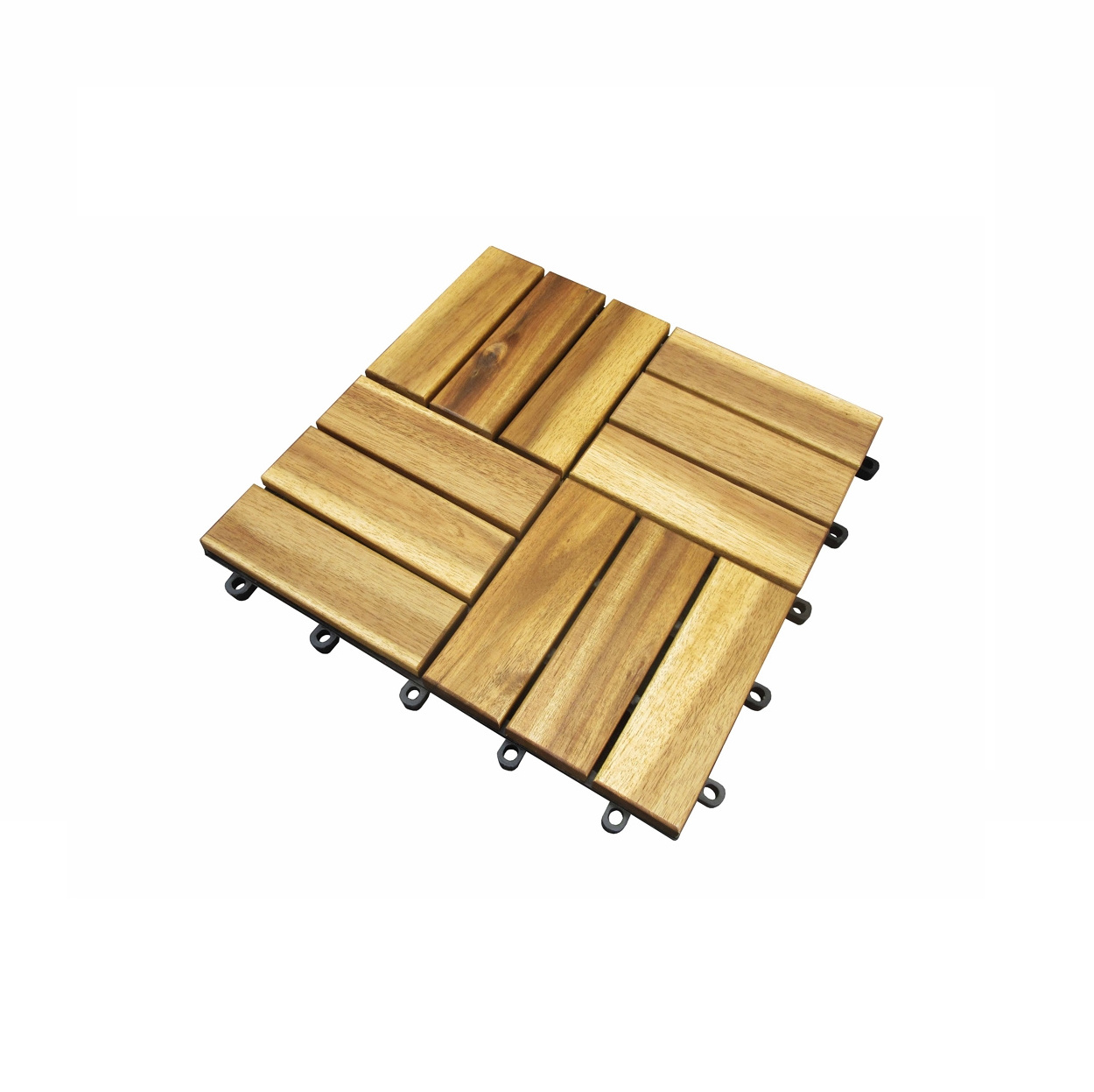 Factory Price Interlock Engineered Flooring Beautiful Parquet Design For Exterior Balcony/Terrace/Poolside Wood Deck Tiles