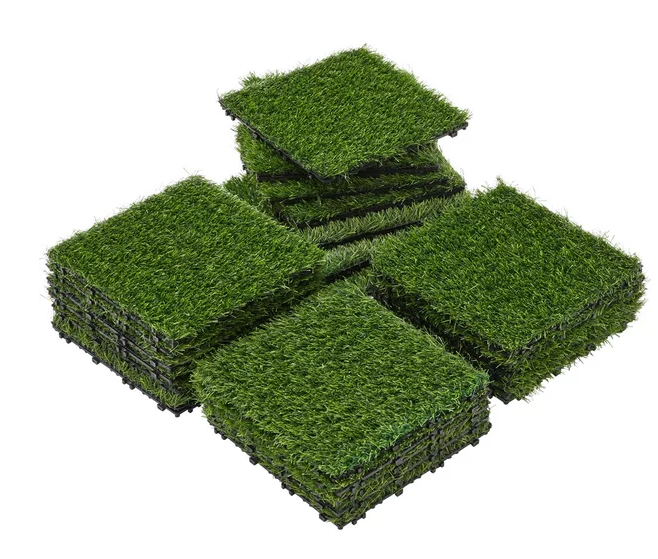 300*300mm outdoor deck tiles, Artificial grass turf , patio deck tiles for courtyard