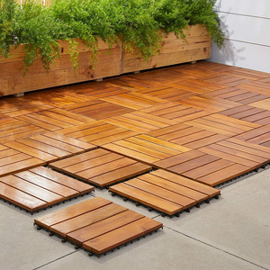 Vietnam Factory Price  Interlocking Wood Deck Tiles 30x30x2.4 Parquet Decking Outdoor DIY Floor Tiles for Wood Flooring