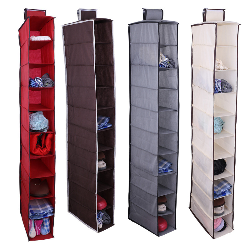 Foldable Non-woven Hanging Closet Organizer and Storage Cabinet Shelves for Wardrobe Nursery Baby Clothes