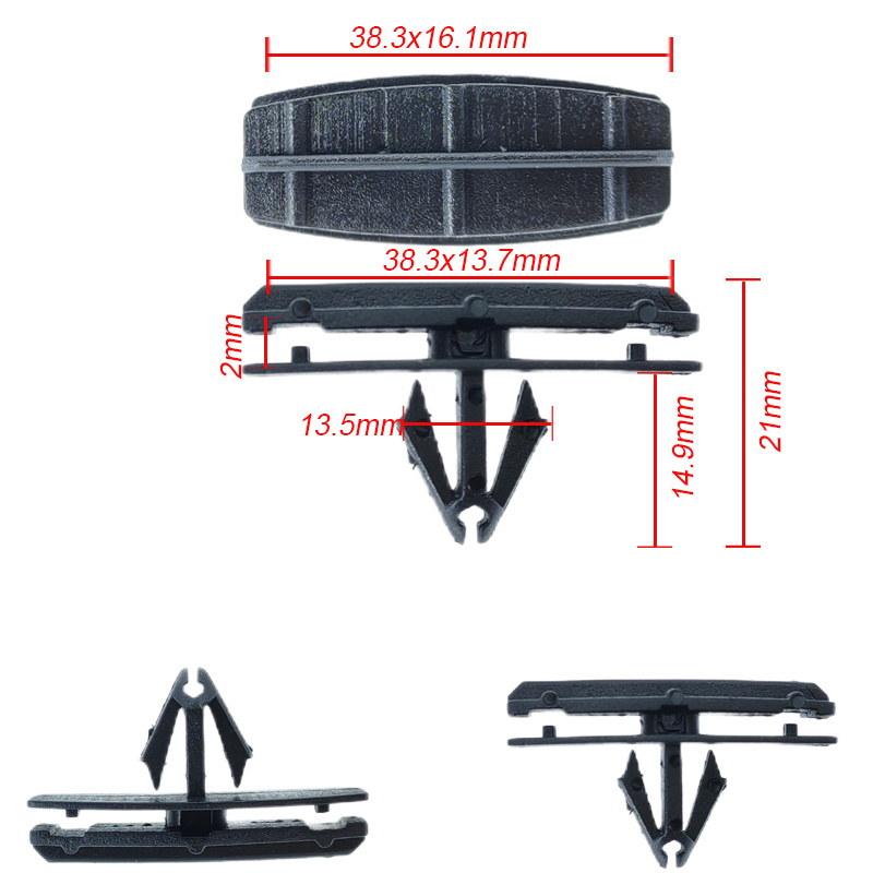 Automotive fasteners for Chrysler Jeep Wrangler Unlimited JK door threshold protection locator clasp 68039280AA