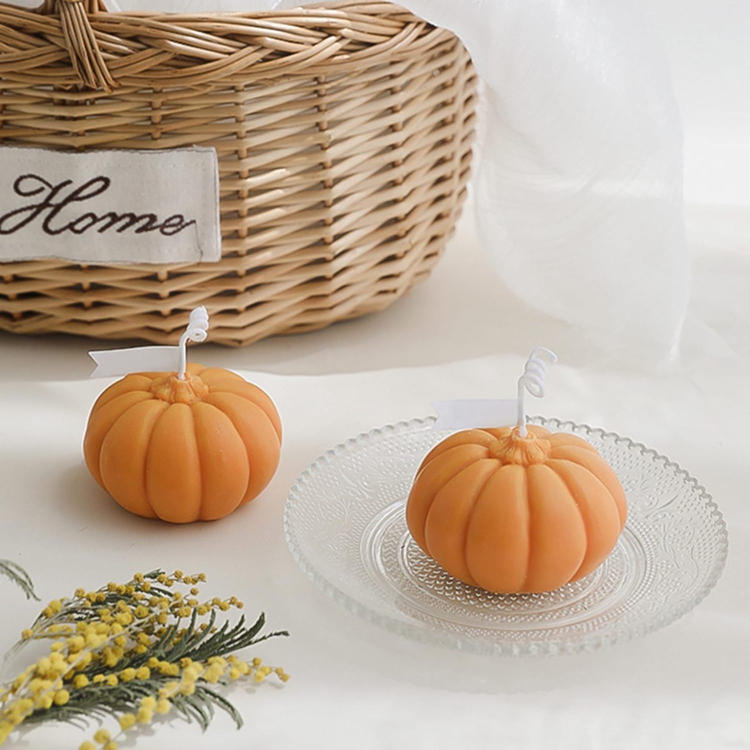 UO Thanksgiving Pumpkin Shaped Soy Scented Candles Fall Pumpkin Tealight Candles Home Decor Pumpkin Candle