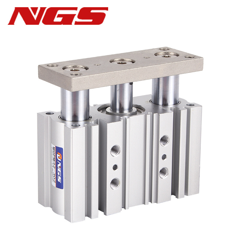 SMC Series Three-shaft  Pneumatic linear actuator Aluminum  Compact Pneumatic Air Cylinder  High Pressure MGPM Double Action