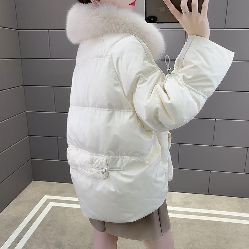 2023 new fashion trend women's short fur with Parka goose down jacket winter leather Fox Fur coats