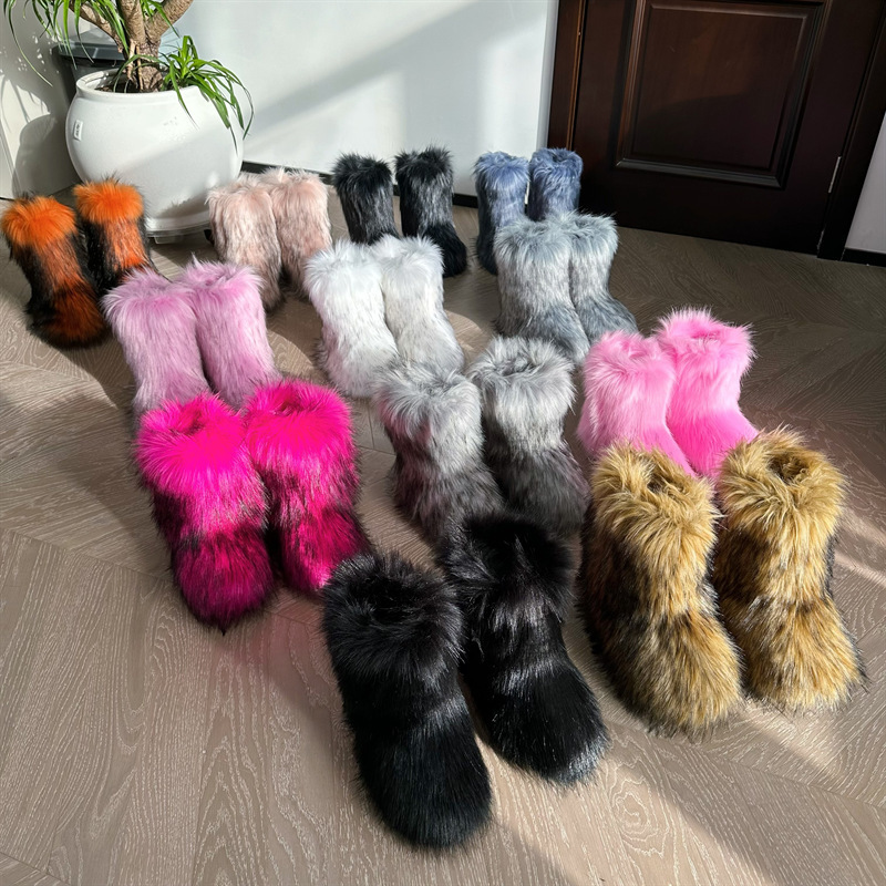 Racoon fur boots best sale