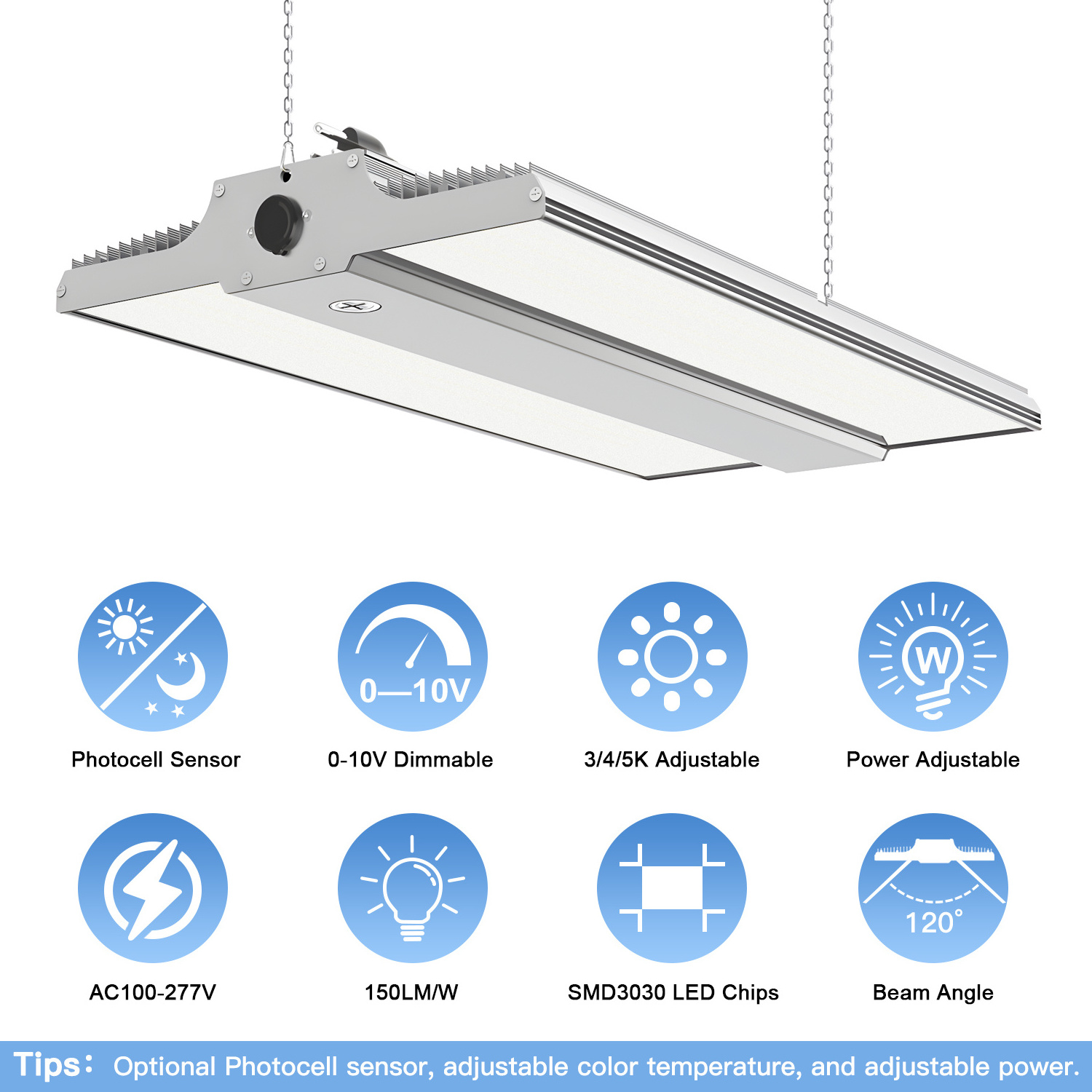 usa stock 100w 150w 200w 250w 300w 400w industrial adjustable led linear high bay light for warehouse linear high bay lighting