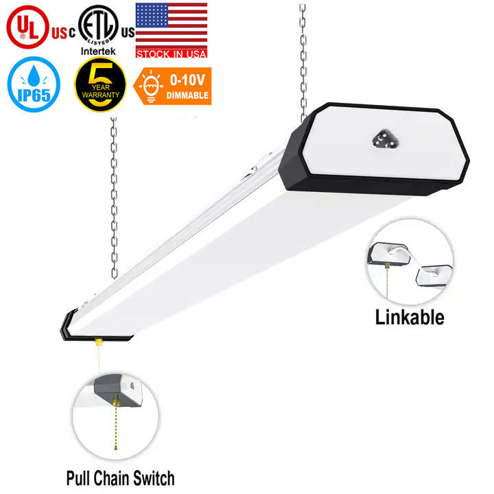 US Warehouse Drop Shipping 4ft 6K 100W 120W Workshop Linkable Triproof Connectable Shop Light ETL UL Led Linear Triproof Light