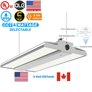 US Stock 100 150 200 250 300 400 watt led shop industrial high bay linear light for shopping mall garage